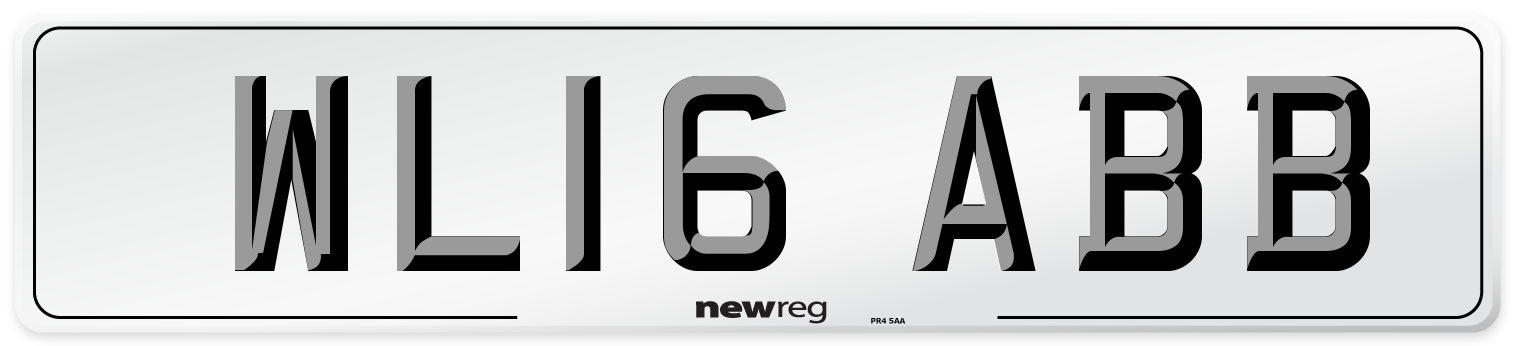 WL16 ABB Number Plate from New Reg